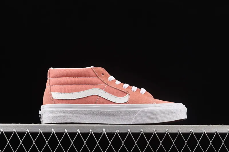 All categories Vans Vans series Vans Mid Vans China Vans Sk8-Mid 2021 autumn and winter new style Vans cherry blossom pink mid-top retro classic casual skateboard shoes VN0A3WM360D